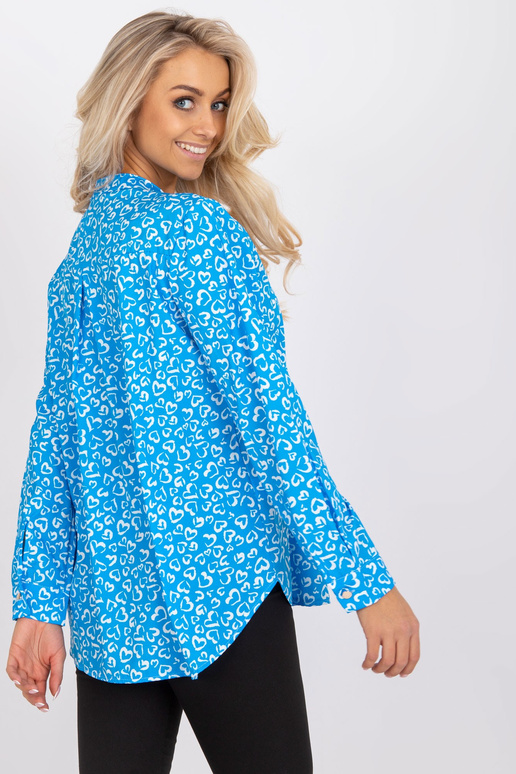 Sinine Inesa Printiga lahtine pluus