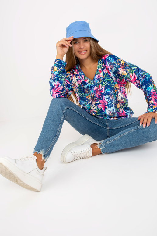 Sinine veluurpluus trükiga RUE PARIS