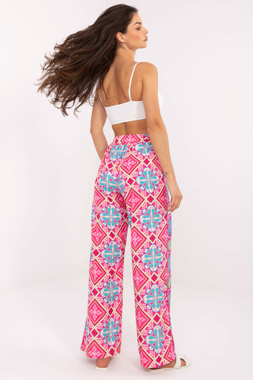 Laiad roosad trükistega püksid