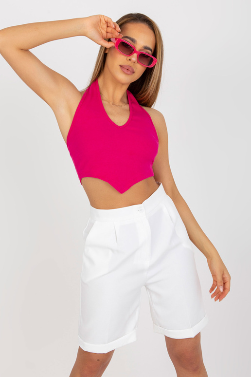 Fuksia tooniga liibuv crop top basic...