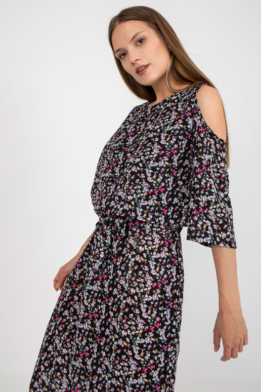 Must lilleline maksikleit taskutega... Must lilleline maksikleit taskutega...