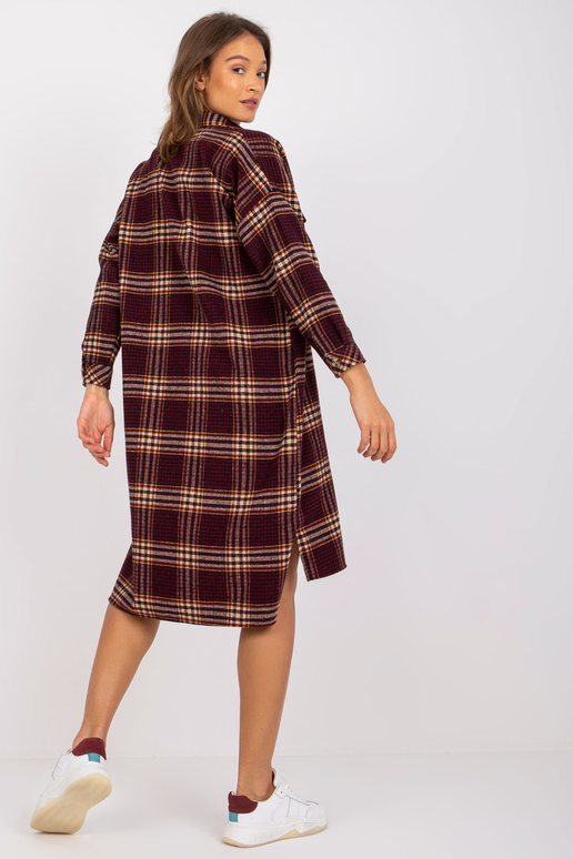 Burgundia kollane oversized pikk särk...