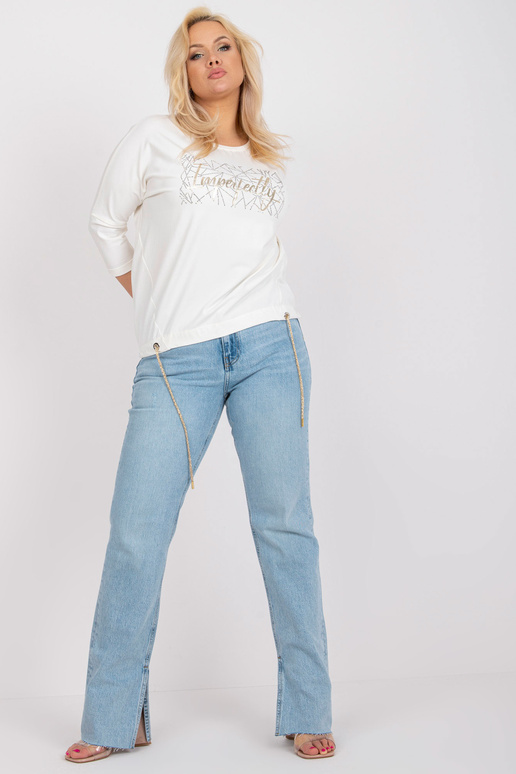 Ecru pluss suuruses hõbedase...