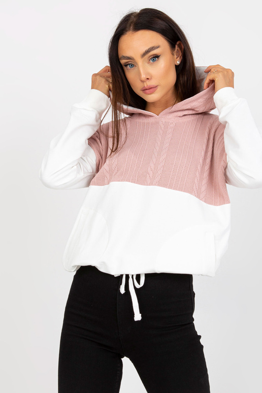 Roosa ja valge taskutega kapuuts RUE...