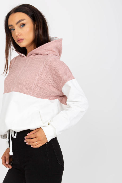 Roosa ja valge taskutega kapuuts RUE...