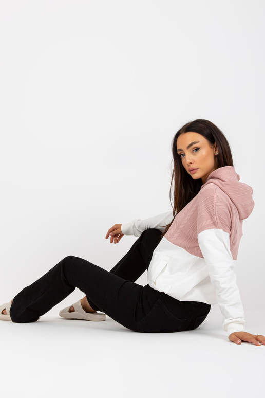 Roosa ja valge taskutega kapuuts RUE...