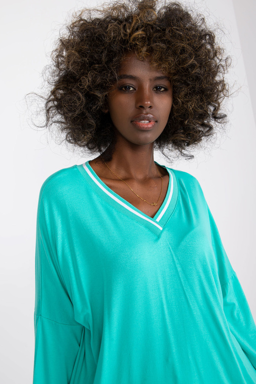 Viskoosist türkiissinine vabaaja pluus