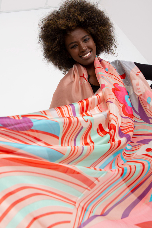 Virsikuvärvi hele prindiga tropp