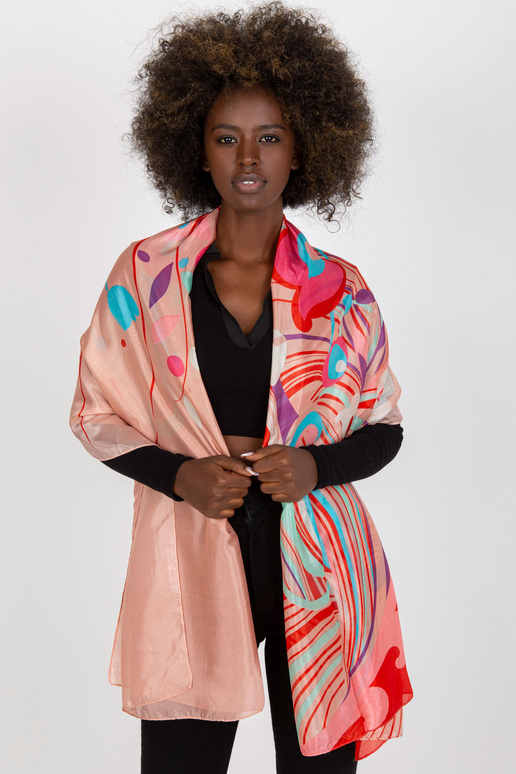 Virsikuvärvi hele prindiga tropp