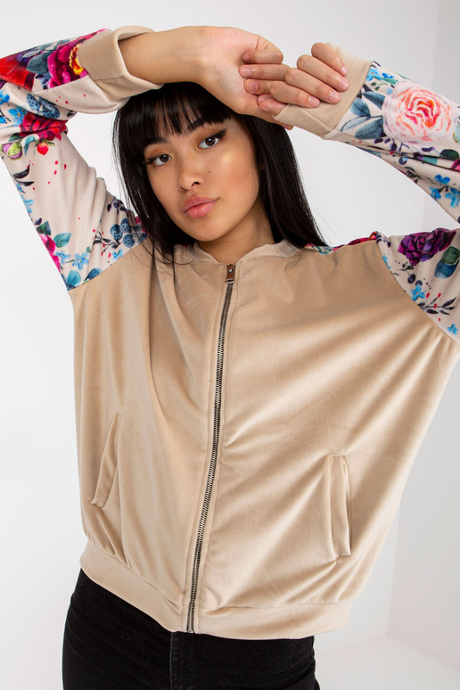 Beež veluur-bommer dressipluus...