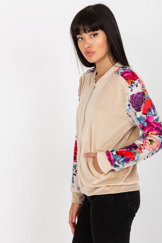 Beež veluur-bommer dressipluus...