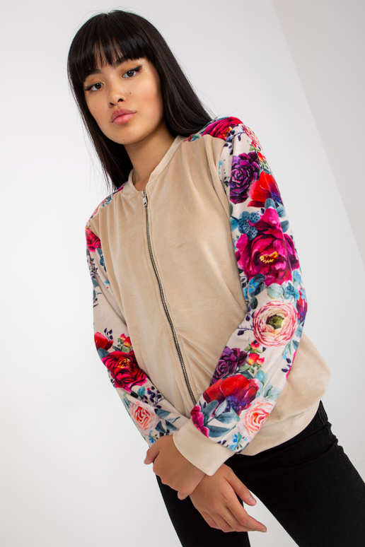 Beež veluur-bommer dressipluus...