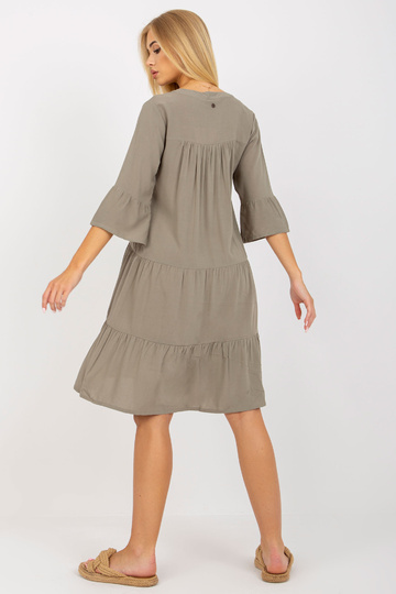 Khakivärvi viskoosst kleit...