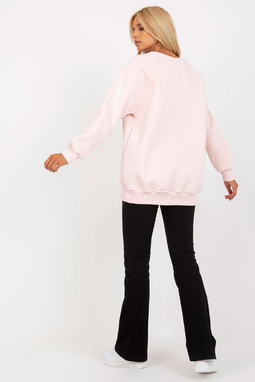 Heleroosa ümara kaelusega dressipluus