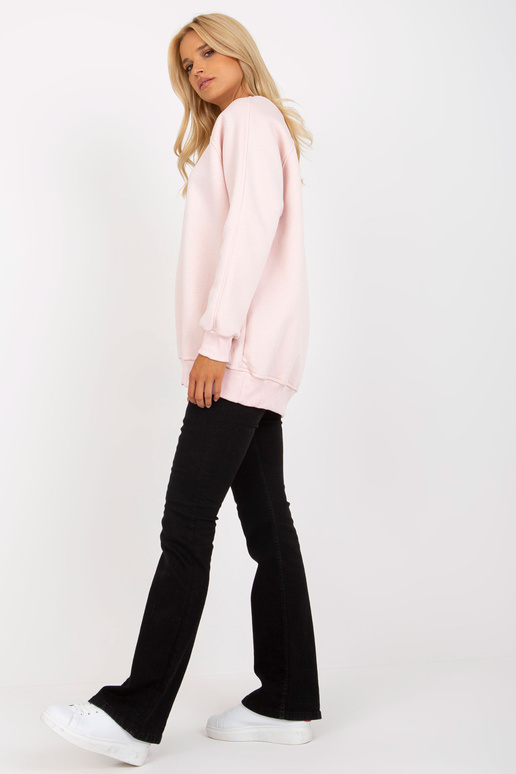 Heleroosa ümara kaelusega dressipluus