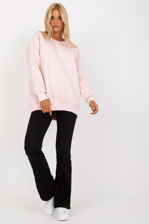 Heleroosa ümara kaelusega dressipluus