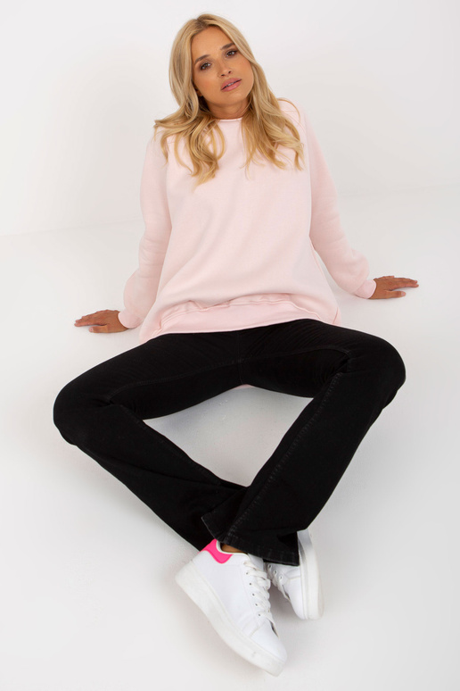 Heleroosa ümara kaelusega dressipluus