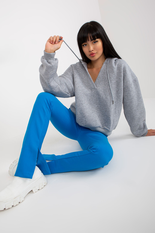 Hall melanž V-kaelusega dressipluus