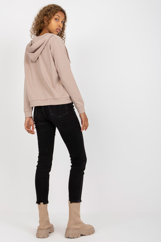 Beež põhiline lukuga kapuutsiga...