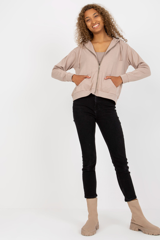 Beež põhiline lukuga kapuutsiga...