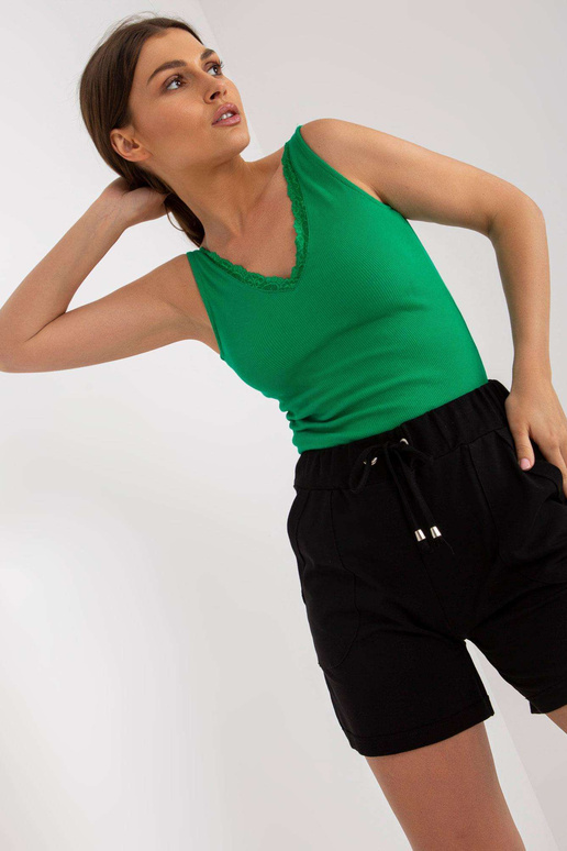 Roheline liibuv triibuline tops RUE...