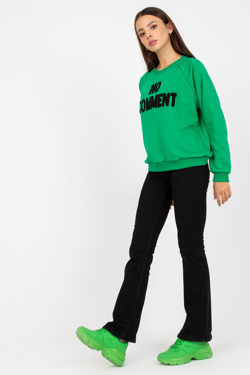 Roheline ilma kapuutsita dressipluus...