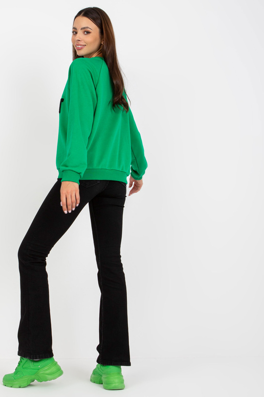 Roheline ilma kapuutsita dressipluus...