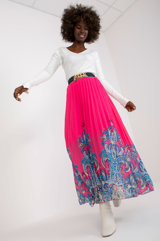 Roosa plisseeritud maxi seelik koos...