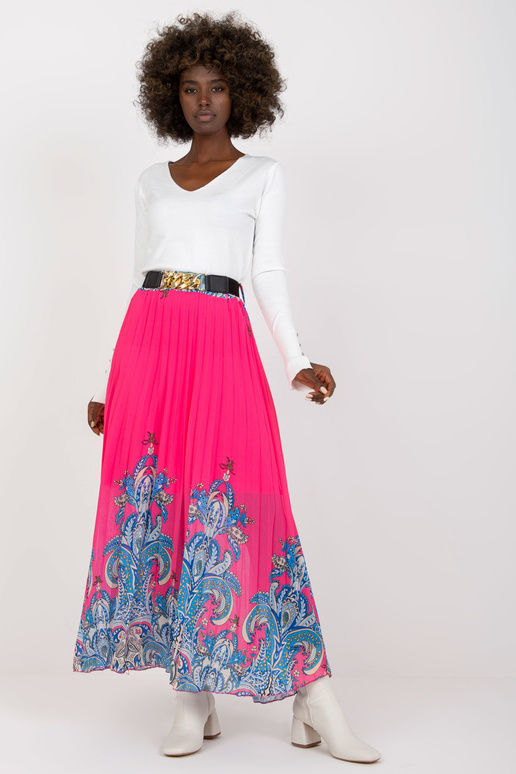 Roosa plisseeritud maxi seelik koos...