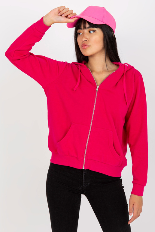 Fuksia põhitõmblukuga kapuutsiga...