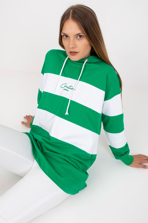 Rohelise ja valge triibuline kampsun...