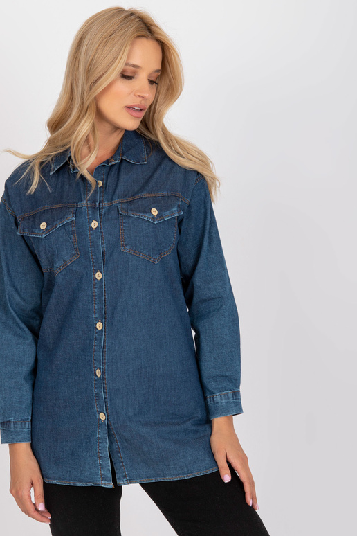 Sinine teksasärk taskutega RUE PARIS