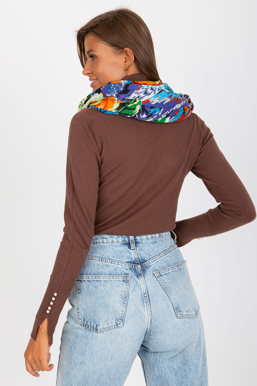 Sinine ja oranž värviliste mustritega...