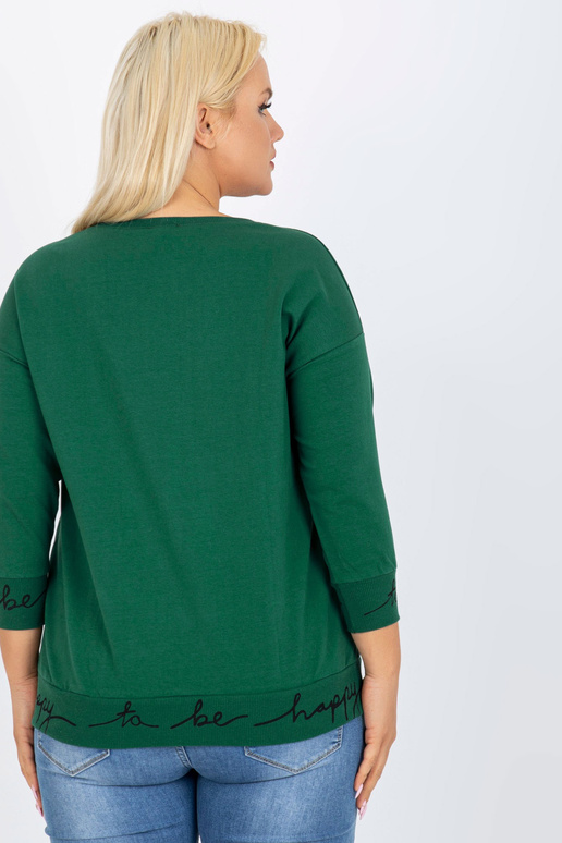 Roheline ja must Plain Plus Size...