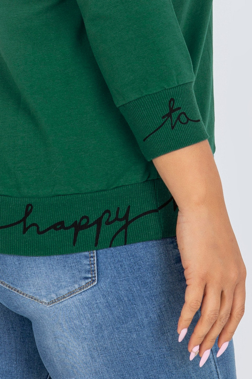 Roheline ja must Plain Plus Size...