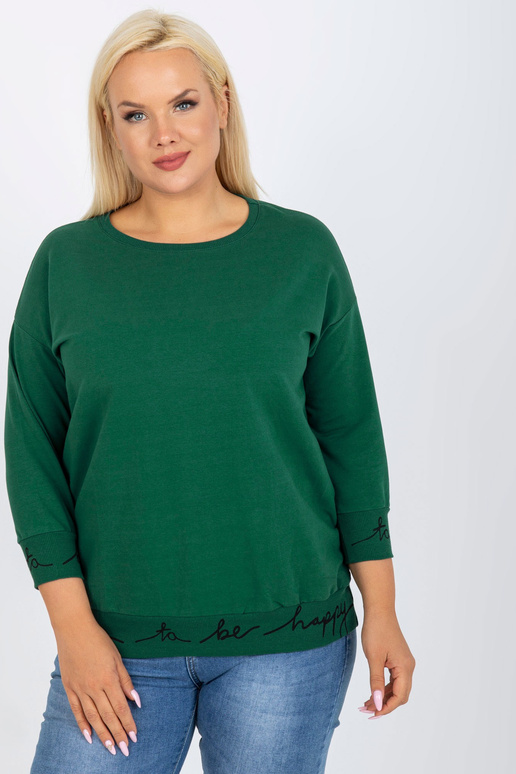 Roheline ja must Plain Plus Size...