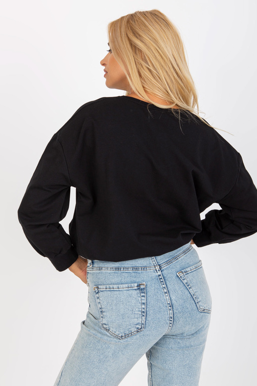 RUE PARIS must lühike puuvillane kapuuts