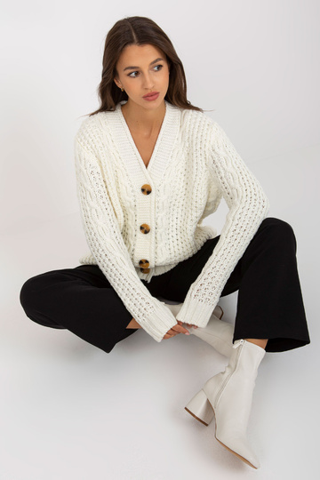 Ecru kootud kardigan...