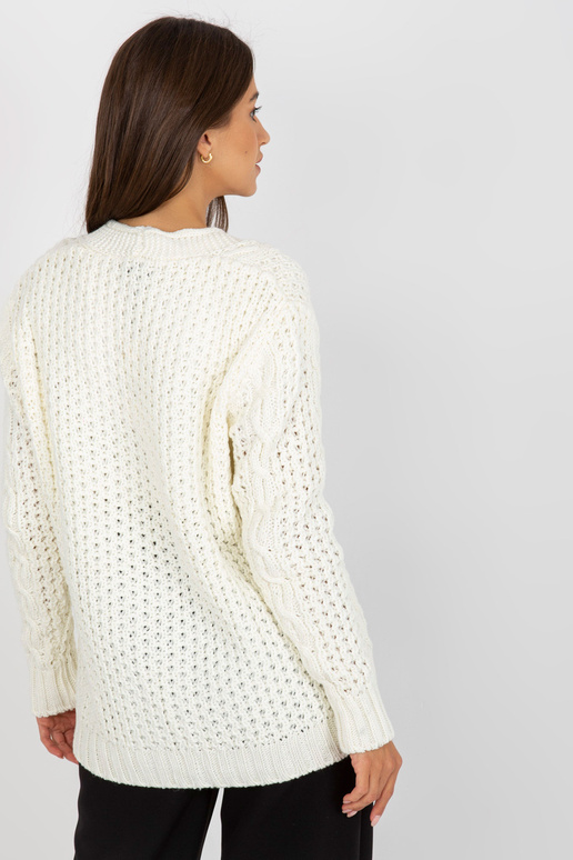 Ecru kootud kardigan palmikutega RUE...