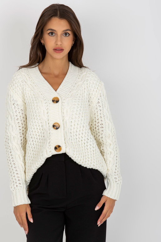 Ecru kootud kardigan palmikutega RUE...