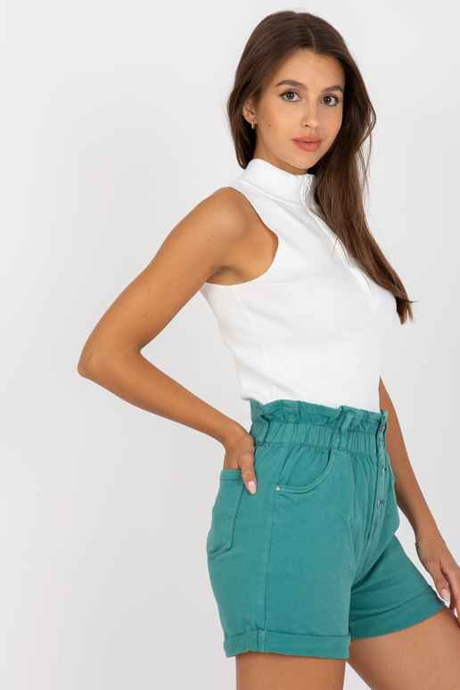 Türkiissinised kõrge vöökohaga...