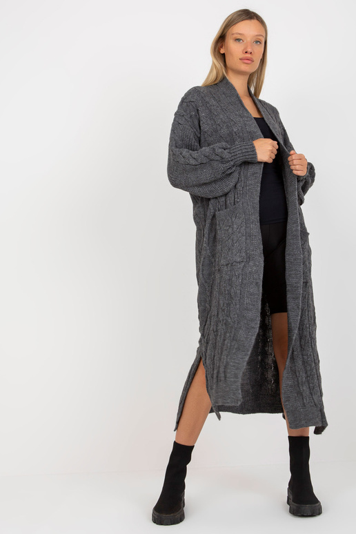 Tumehall maksikardigan palmikutes RUE...