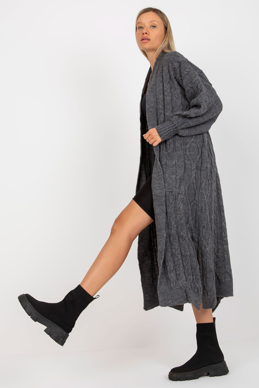 Tumehall maksikardigan palmikutes RUE...