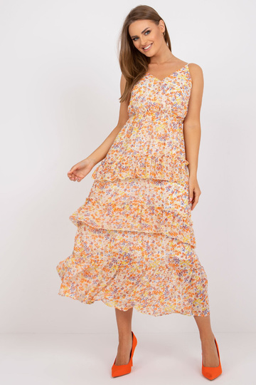 Ecru maksikleit volangidega