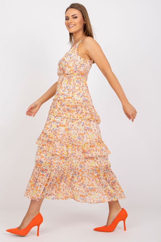 Ecru maksikleit volangidega