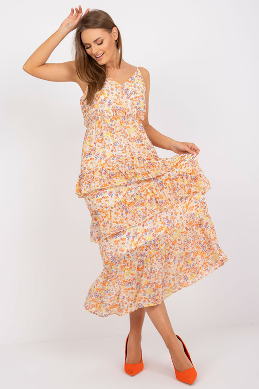 Ecru maksikleit volangidega