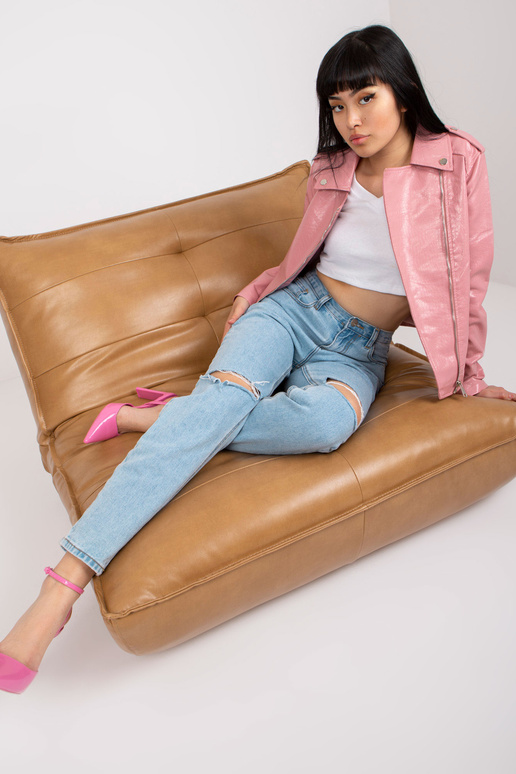 Helesinised Mom Fit naiste teksapüksid