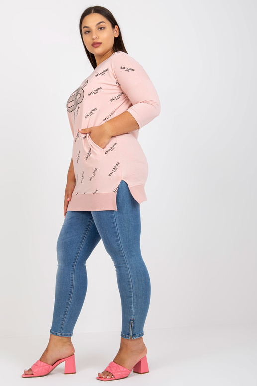 Määrdunud roosa pluss suuruses pikk...