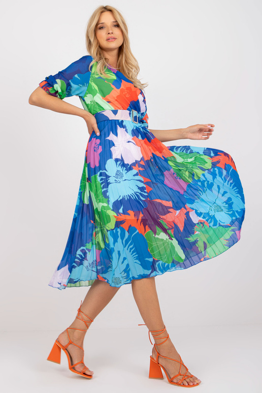 Sinine ühesuuruse printidega kleit...