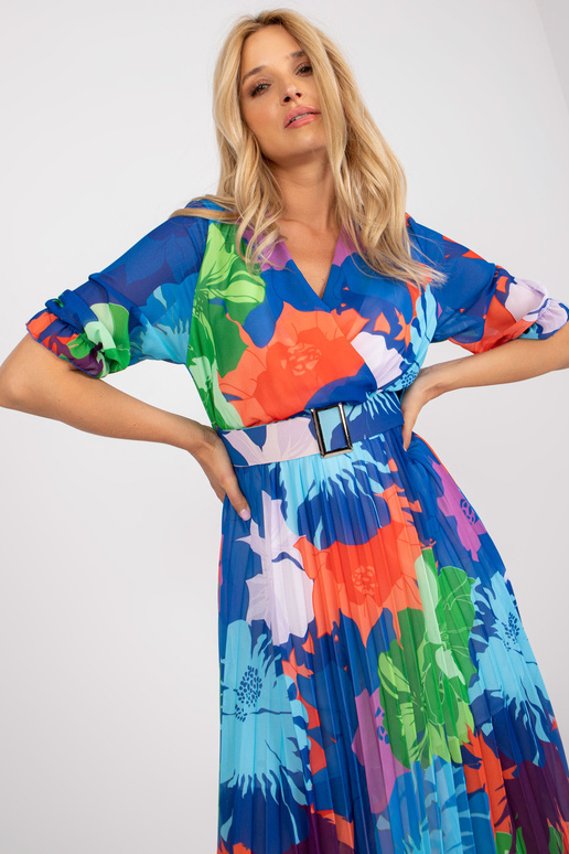 Sinine ühesuuruse printidega kleit...